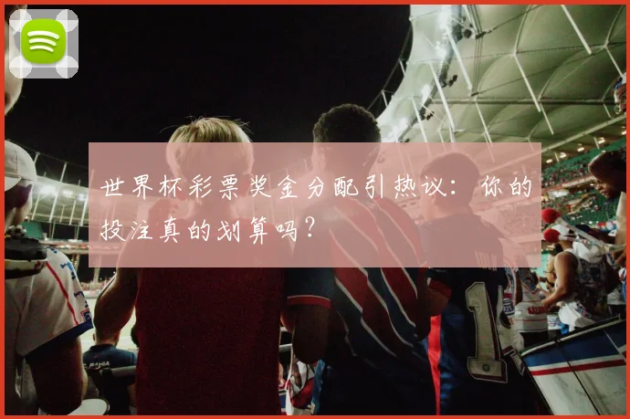 世界杯彩票奖金分配引热议：你的投注真的划算吗？