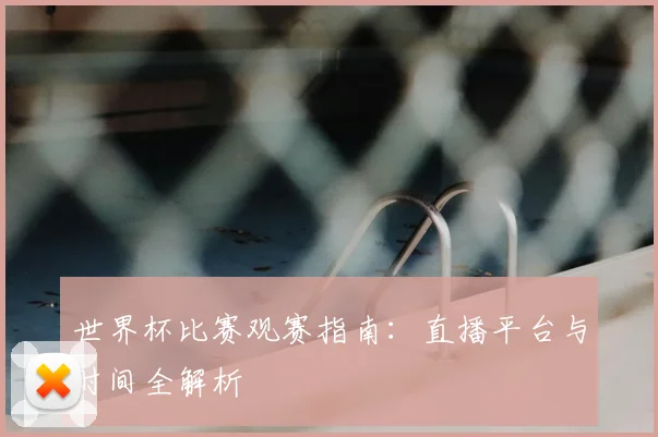 世界杯比赛观赛指南：直播平台与时间全解析