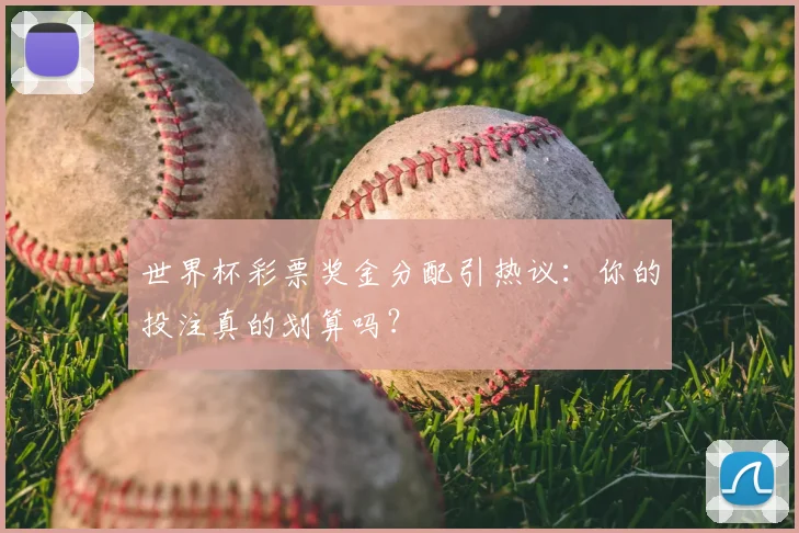 世界杯彩票奖金分配引热议：你的投注真的划算吗？